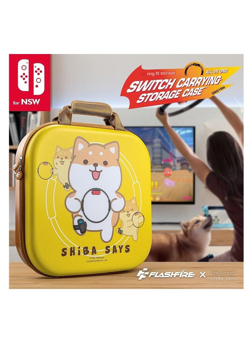 فلاشفاير حقيبة حمل متوافقة مع نينتندو سويتش، حقيبة حمل محمولة واقية لتخزين السفر مع حزام كتف لوحدة تحكم نينتندو سويتش وملحقاتها، وحدة تحكم احترافية - Image 1