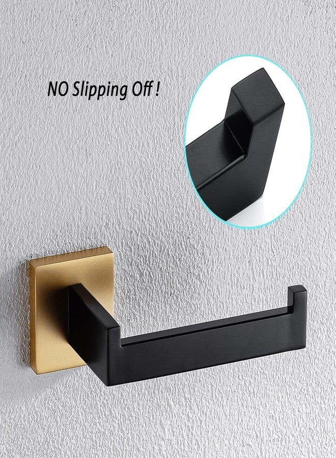 TURS Bathroom Accessory Set Black and Gold Towel Ring Set Stainless Steel Toilet Paper Holder Towel Ring Robe Hook Wall Mount - Image 4