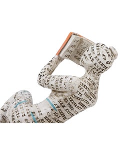 MileMelo Reading Woman Figurine Resin Reading Women Thinker Statue Modern Abstract Art Sculpture for Decoration  - Image 3