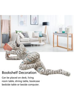 MileMelo Reading Woman Figurine Resin Reading Women Thinker Statue Modern Abstract Art Sculpture for Decoration  - Image 5