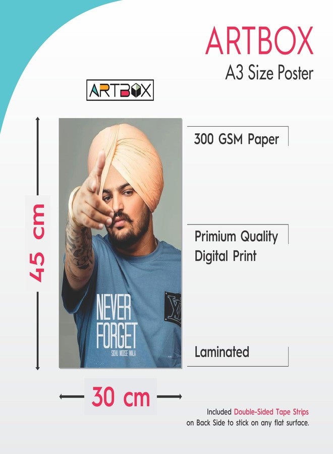 Artbox Sidhu Moose wala punjabi singer poster | sidhu moose wala poster for wall décor (2) - Image 4