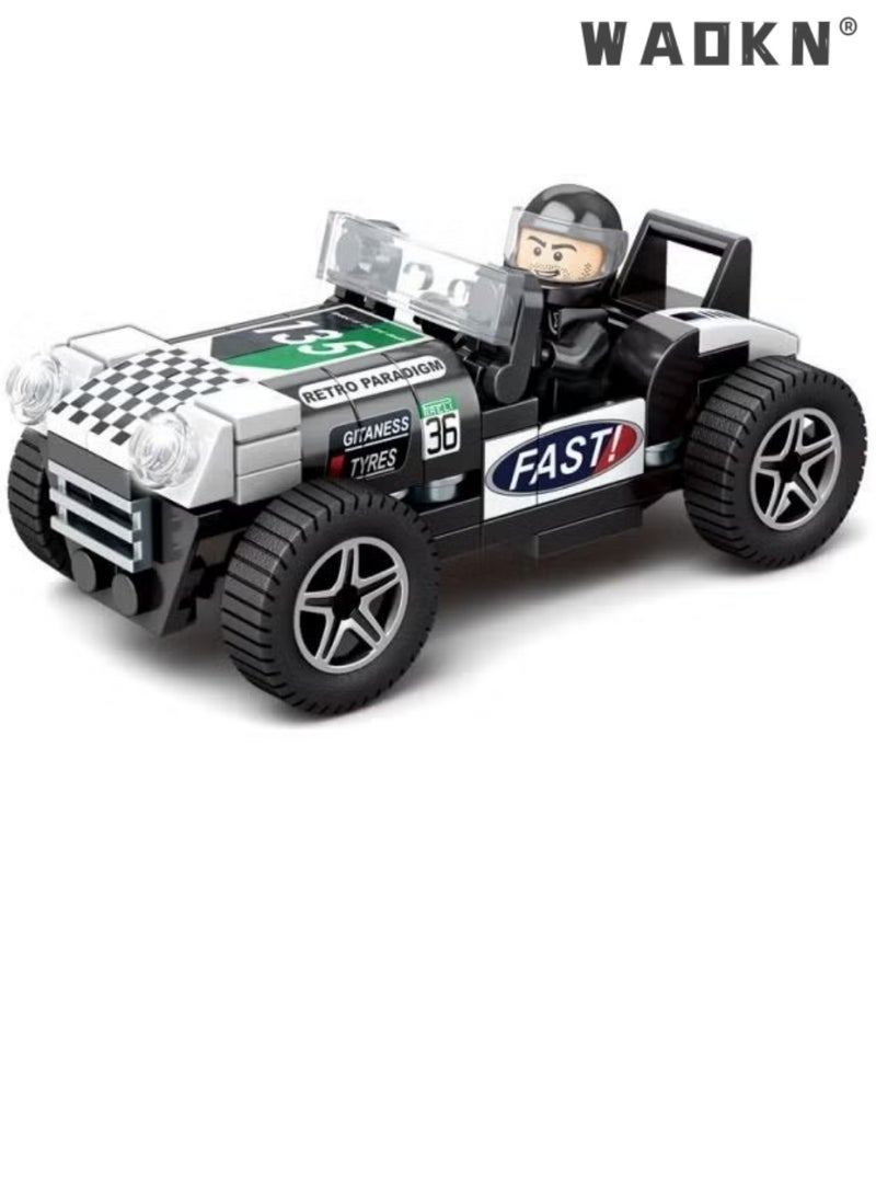 WAOKN New Small Particle Assembled Vehicles Sports Car Model Toys Parent and Child Play Assembled Building Blocks Toys Exercise Kids Spatial Thinking Ability and Hands On Ability