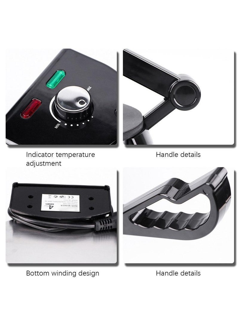 Generic - Household 5-in-1 Electric Pizza & Crepe Machine - Multi-Function Pancake, Spring Roll, Cake Stall Maker with Non-Stick Surface & Adjustable Temperature Control - Image 1