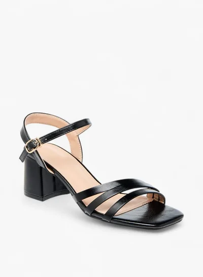 Celeste Womens Block Heel Sandals With Buckle Closure