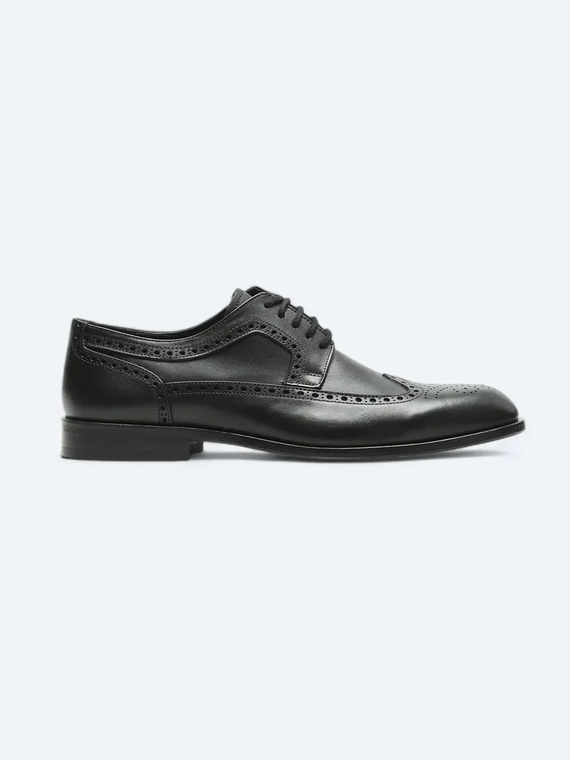 Kip Black Leather Classical Shoes