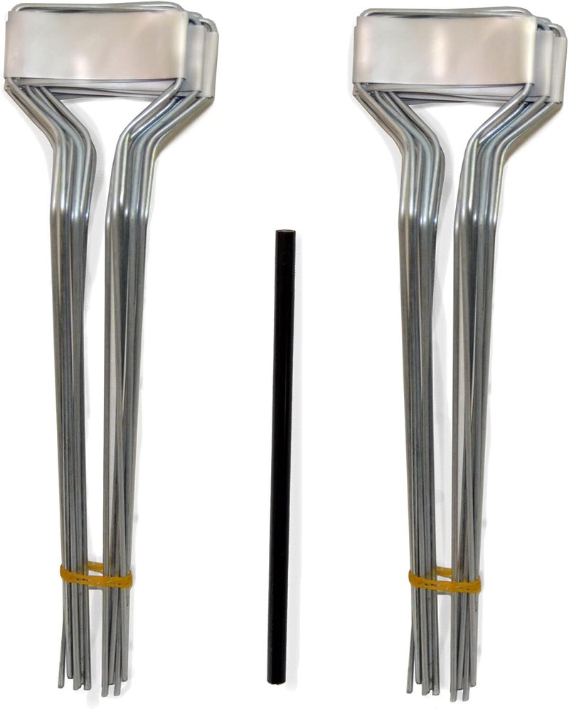 Bosmere K440LVC SmallFaced Zinc Metal Plant Marker with Carbon Pencil 10 High Pack of 20