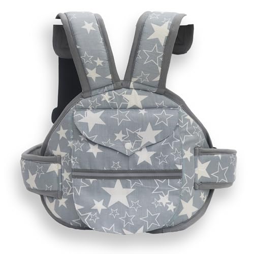 Kradyl Kroft Scooter Safety Belt | Two Wheeler Child Safety Seat Belt (Grey Star), 1 Count - Image 1