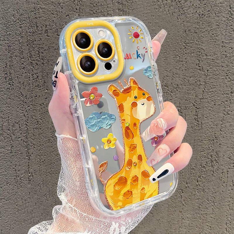 Ins Oil Painting Elephant Suitable for Iphone16 Apple Phone Case 15Promax Cute Anti-Fall 14 Mirror 13/12 - Image 5
