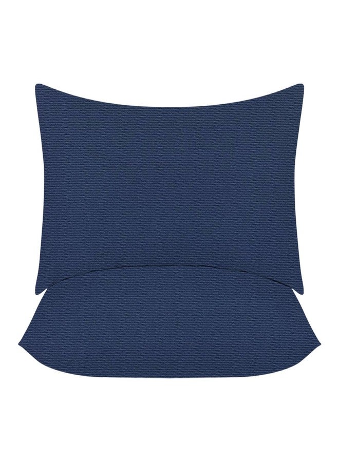 Covers & All Sunbrella Lumbar Throw Pillows Set of 2, Rectangular Outdoor & Indoor Cushions with Insert, Fade & UV Resistant Premium Fabric (12 x 18 in, Canvas Navy) - Image 1