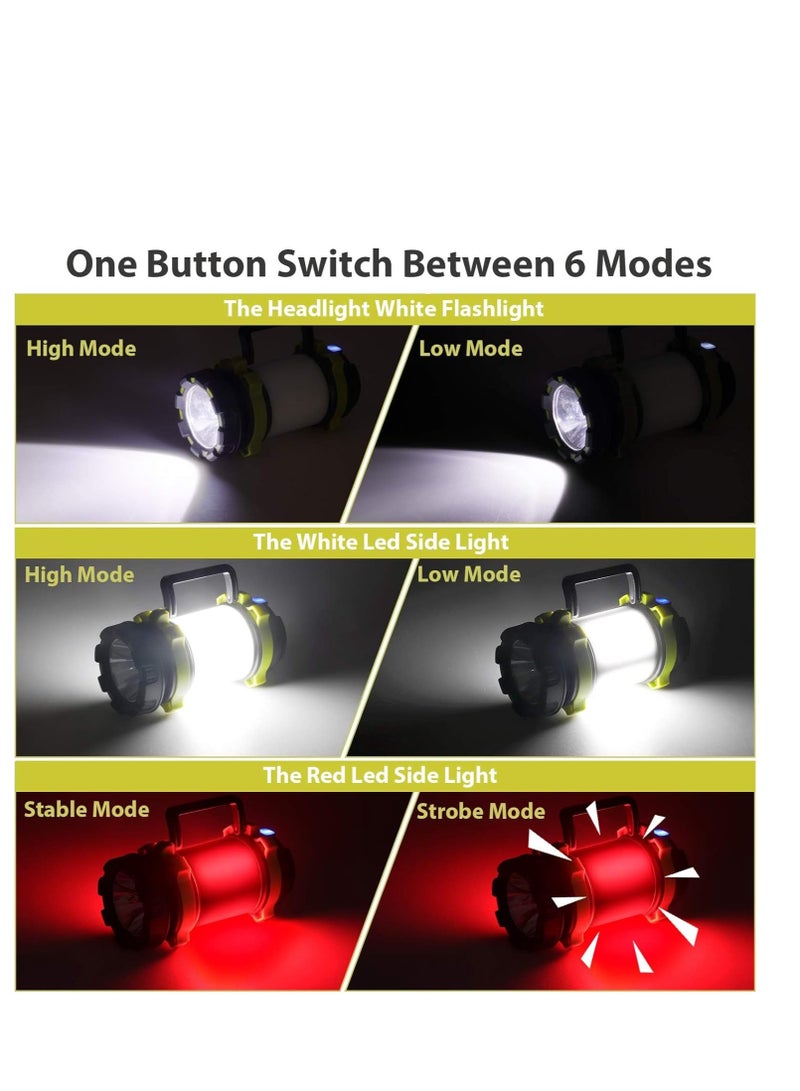 Portable Rechargeable Camping Lantern with 1000LM Brightness, 6 Lighting Modes, 4000mAh Power Bank, IPX5 Waterproof Design for Outdoor Emergency Use