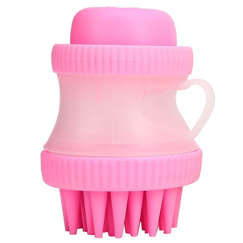 KPS Pet Massage Bathing Washing Brush | Pet Bathing Tool | Portable Rubber Bristles Grooming Brush | Shampoo Dispenser Comb For Pet | Pet Grooming Accessories (Pack of 1,Multicolor) - Image 4