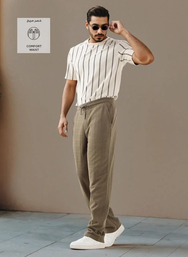 ايكونيك بنطلون كلاسيكي بقصة عادية وجيوب