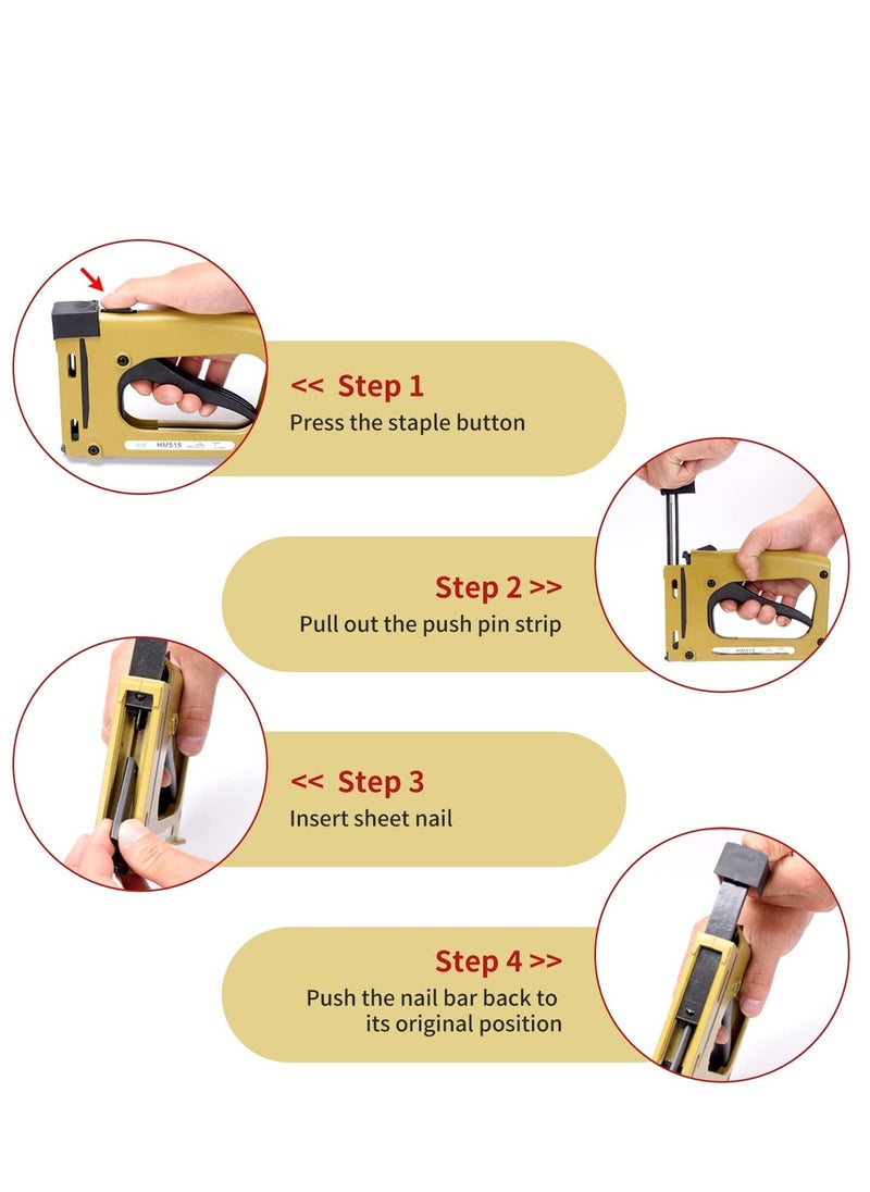 Y&D Picture Frame Stapler Point Drivers, Lightweight Framing Metal Dual Driver, Backing Stapler, with 10000 Nails, for Joiner DIY  - Image 5
