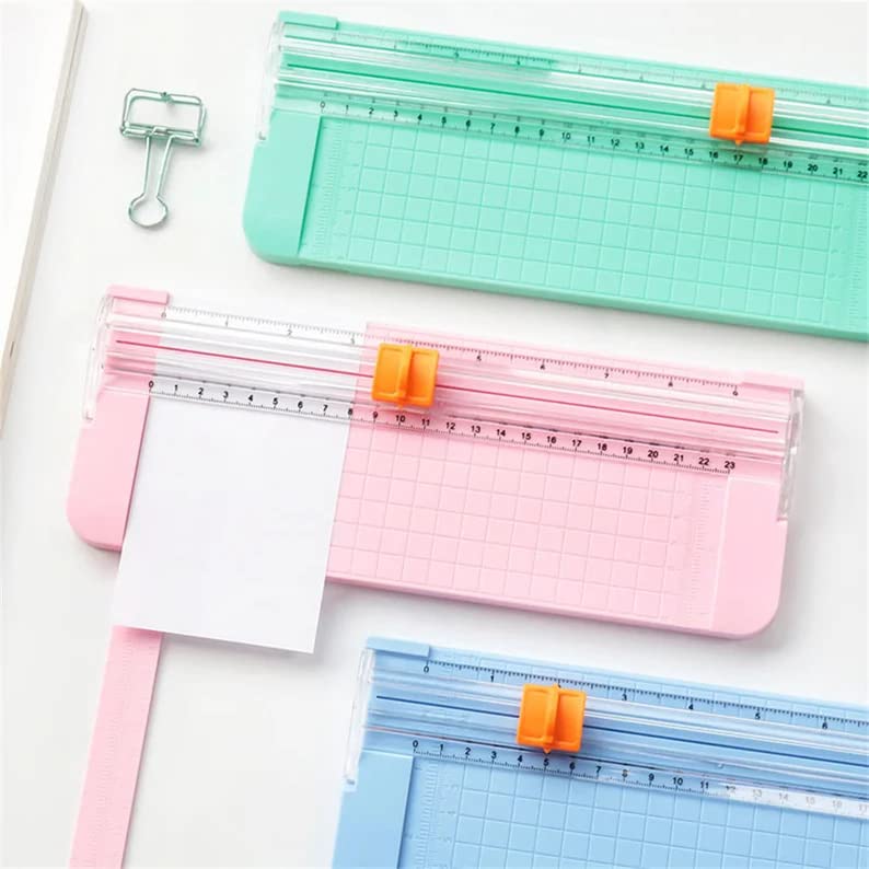 KRAFTMASTERS� Small Guillotine Paper Cutter, Cute Paper Cutting Board, Paper Trimmer, Paper Cutter with Ruler - Image 5
