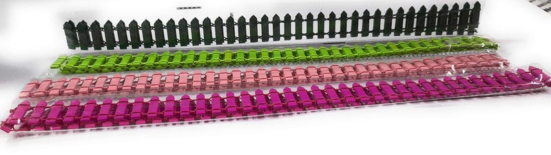 Ditya Crafts Wooden Miniature Garden Colourful Fencing for Art-Craft and DIY Project (Multicolor, 36"x 1") - Image 3