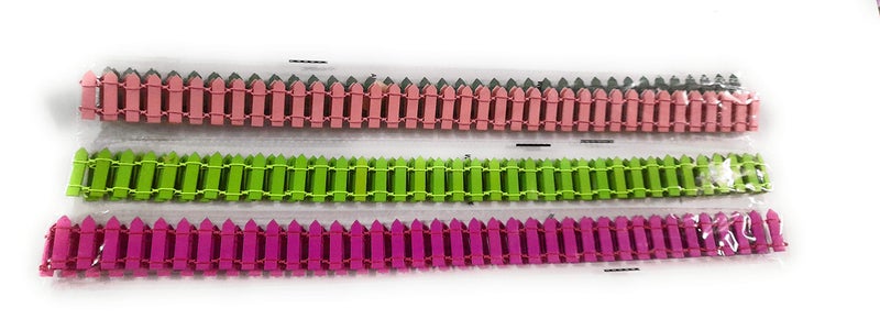 Ditya Crafts Wooden Miniature Garden Colourful Fencing for Art-Craft and DIY Project (Multicolor, 36"x 1") - Image 2