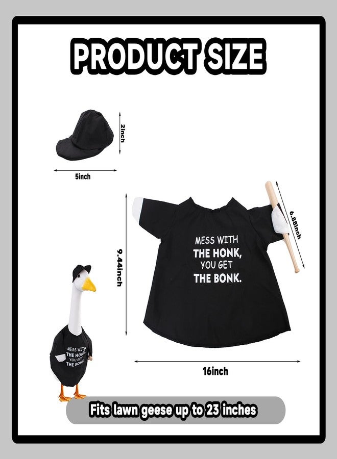 CAMDUCK Porch Goose Outfit Mess With The Honk You Get The Bonk Porch Sign Baseball Goose Clothes Costume Clothing for Outdoor Decor, Multicolor, One Size - Image 2
