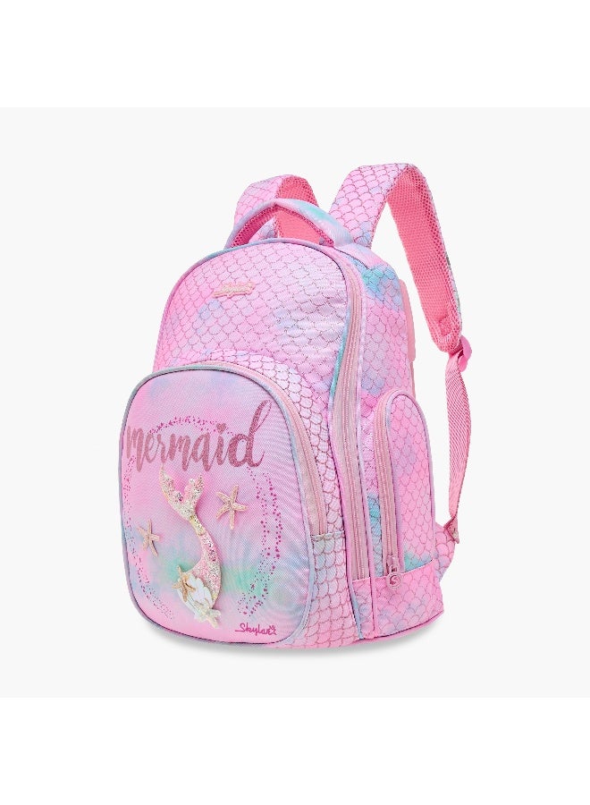 Skylar Mermaid Print Backpack for Girls - Image 2