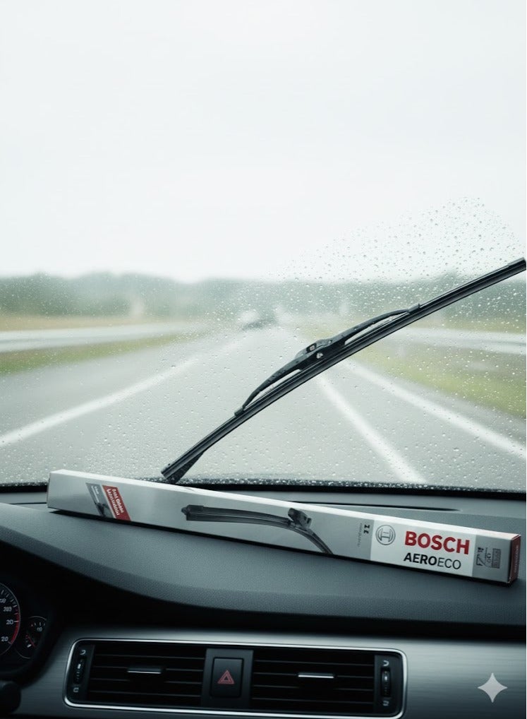 بوش شفرة مساحات بوش المطاطية الطبيعية - مقاس 18 بوصة - منظف زجاج أمامي فاخر - Image 1