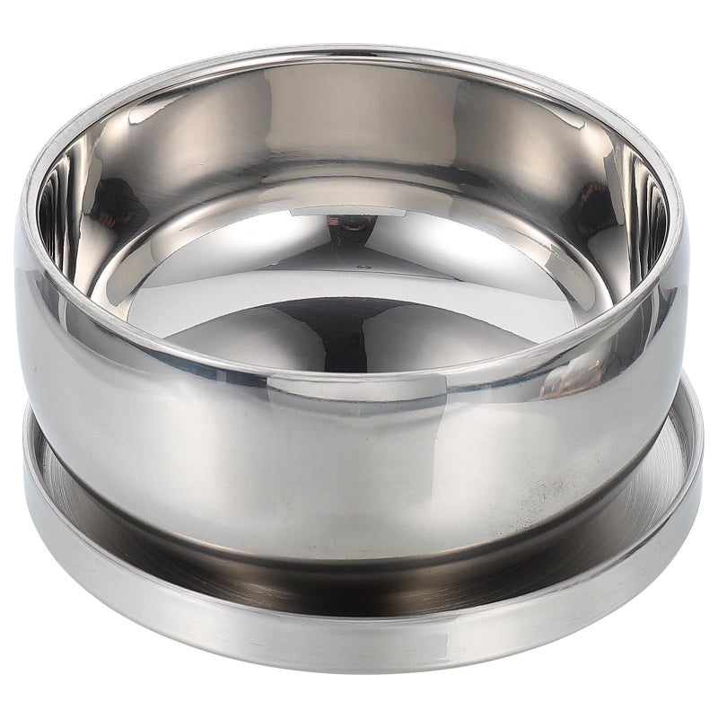 Stainless Steel Shaving Soap Bowl With Lid Mens Wet Shave Foaming Container - Image 2