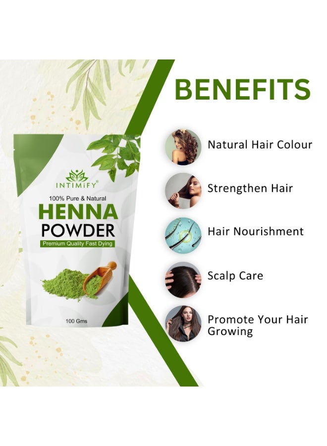 INTIMIFY مسحوق الحناء من إنتيميفاي لنمو الشعر وتلوينه، 100 غرام - Image 3