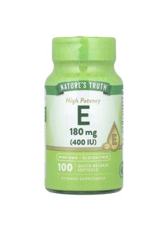 Nature's Truth, Vitamin E, High Potency , 180 mg (400 IU), 100 Quick Release Softgels