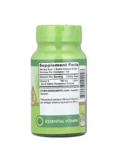 natures truth Nature's Truth, Vitamin E, High Potency , 180 mg (400 IU), 100 Quick Release Softgels  - Image 2