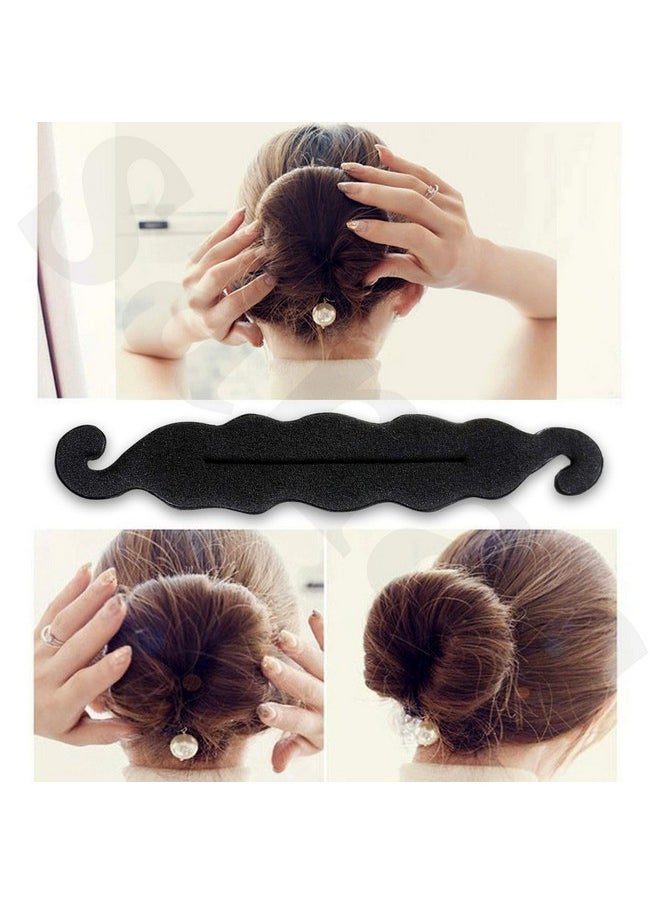 Sanas - 1 Pc Bun Clip Hair Donut Maker Magic Clip Twist Turn And Tie Pad Curler Shaper Sponge Donut Bun Maker Hair Styler Hair Styling Tool Diy Hairstyles Hair Accessory For Women And Girls - Pack Of 1 - Image 1