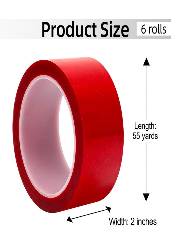 WELSTIK Tamper Tape Red 6 Pack Tamper Evident Security Seals Tape, Transfer Tamper Proof Security Void Tapes (Red, 1.88 inch x 55 Yards) - Image 3