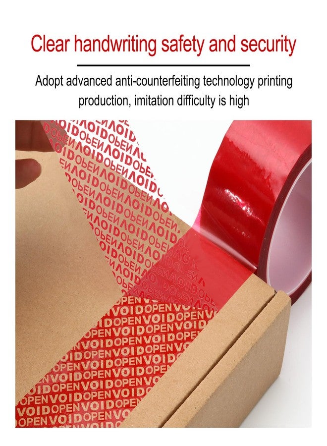 WELSTIK Tamper Tape Red 6 Pack Tamper Evident Security Seals Tape, Transfer Tamper Proof Security Void Tapes (Red, 1.88 inch x 55 Yards) - Image 2