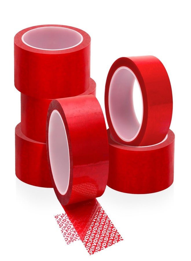WELSTIK Tamper Tape Red 6 Pack Tamper Evident Security Seals Tape, Transfer Tamper Proof Security Void Tapes (Red, 1.88 inch x 55 Yards) - Image 1