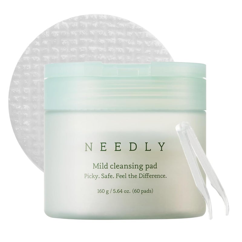 NEEDLY | Mild Cleansing Pad | Triple deep cleansing | One-step makeup remover | Barrier care cleanser for sensitive skin