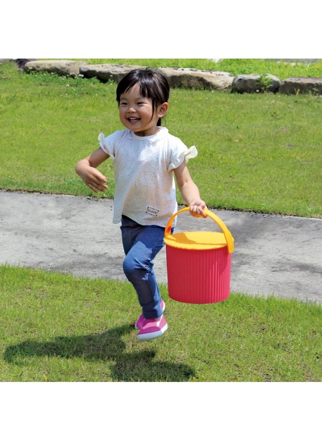 Hachiman - Hachiman Omnioutil Storage Bucket & Lid Mini Pink Orange - Image 1