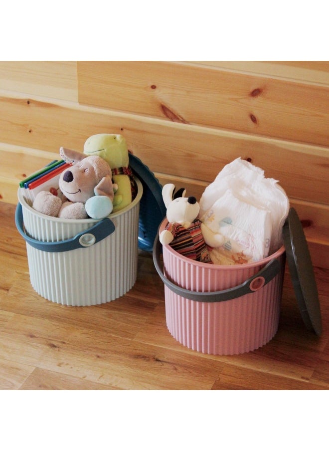 Hachiman - Hachiman Omnioutil Storage Bucket & Lid Mini Pink Orange - Image 1