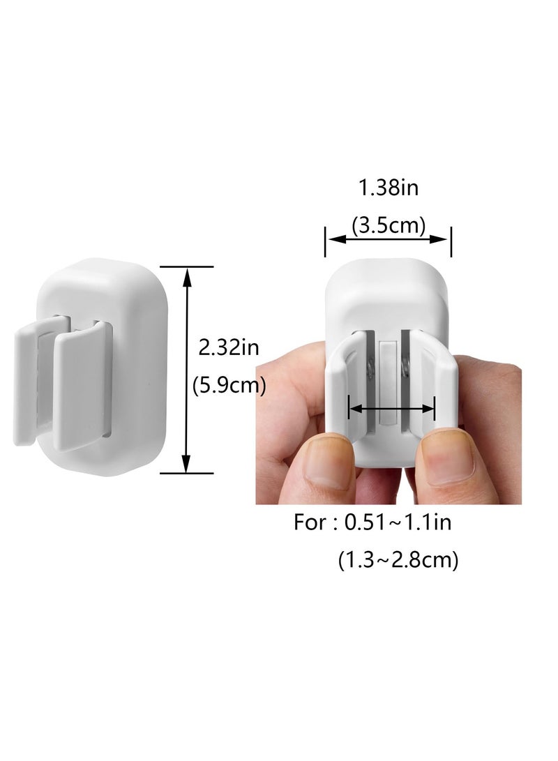 Excefore 2 PCS Wall Mount Toothbrush Holder, Self Adhesive Hanger No-Drilling, Electric Toothbrush, Broom and Mop Holder, Suitable for Home Garage Garden Laundry Room Storage - Image 3