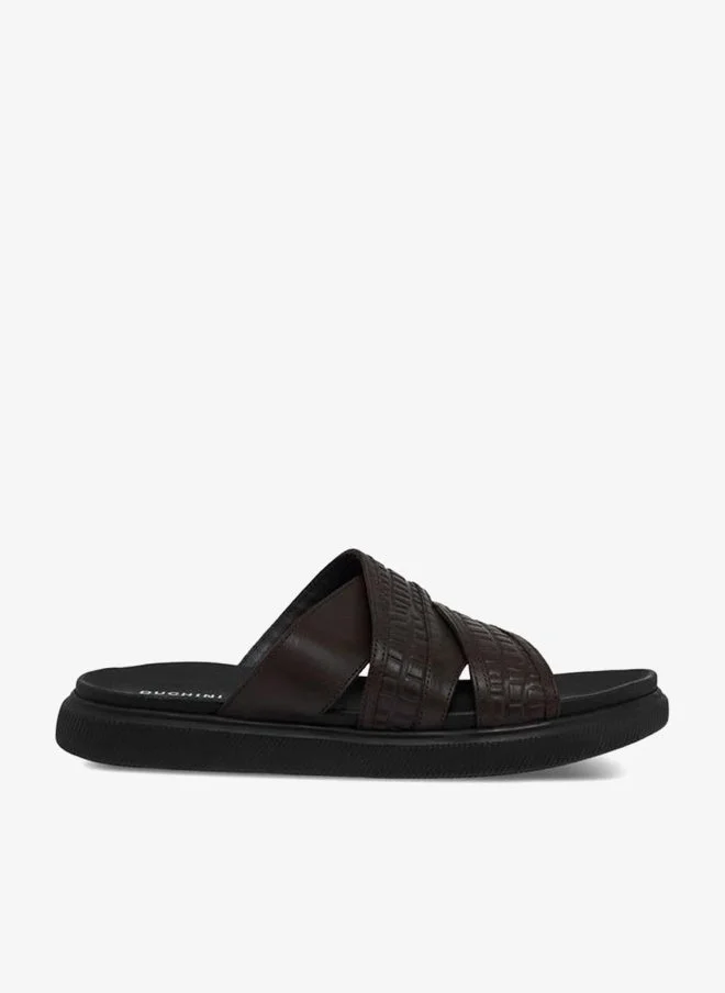 DUCHINI BROWN Men Leather Cross Strap Sandals for Men | Best Price UAE