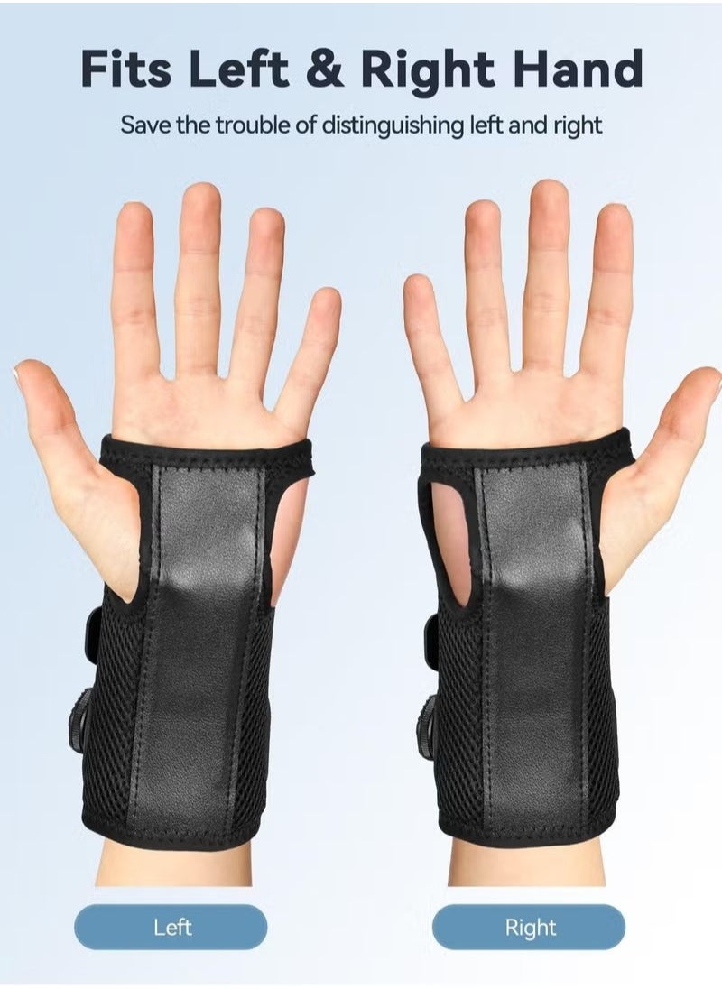 GUDOO - Wrist Brace for Carpal Tunnel Adjustable Knob Hand Brace Night Support Fits Right Hand for Tendonitis Arthritis Sprains Relief for Carpal Tunnel Syndrome Pain for Women And Men 5.5-8 inch - Image 1
