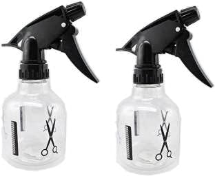 CINIDY CINIDY Multipurpose Professional Empty Spray Bottle for Home garden and Salon Use for Spraying Water on Face and Hair Dressing Black Transparant 2 pcs  - Image 1