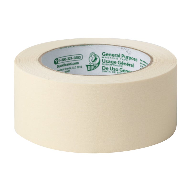 Duck Brand General Purpose Masking Tape - Beige, 1.88 in. x 60 yd., 2-Pack (241578) - Image 3