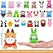 Ruisita 32 Pack Mini Plush Animals Toys Set Jungle Animal Plush Toys Stuffed Animals Set for Easter Hunts Basket Stuffers Easter Party Favor Goodie Bag Fillers - Image 2