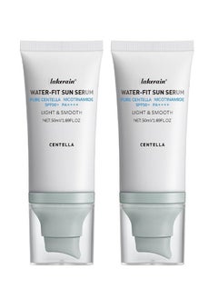 lakerain 2 Pcs Centella Sunscreen SPF50, Madagascar Moisturizing Non-Sticky Water-Fit Sun Serum for All Skin.  - Image 1