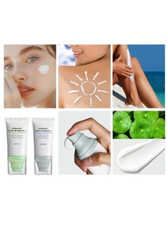 lakerain 2 Pcs Centella Sunscreen SPF50, Madagascar Moisturizing Non-Sticky Water-Fit Sun Serum for All Skin.  - Image 3