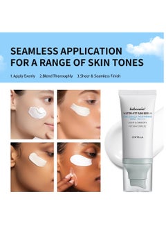 lakerain 2 Pcs Centella Sunscreen SPF50, Madagascar Moisturizing Non-Sticky Water-Fit Sun Serum for All Skin.  - Image 4