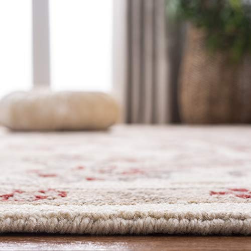 SAFAVIEH Chelsea Collection Runner Rug - 2'6" x 6', Ivory & Ivory, Hand-Hooked French Country Wool, Ideal for High Traffic Areas in Living Room, Bedroom (HK78C) - Image 4
