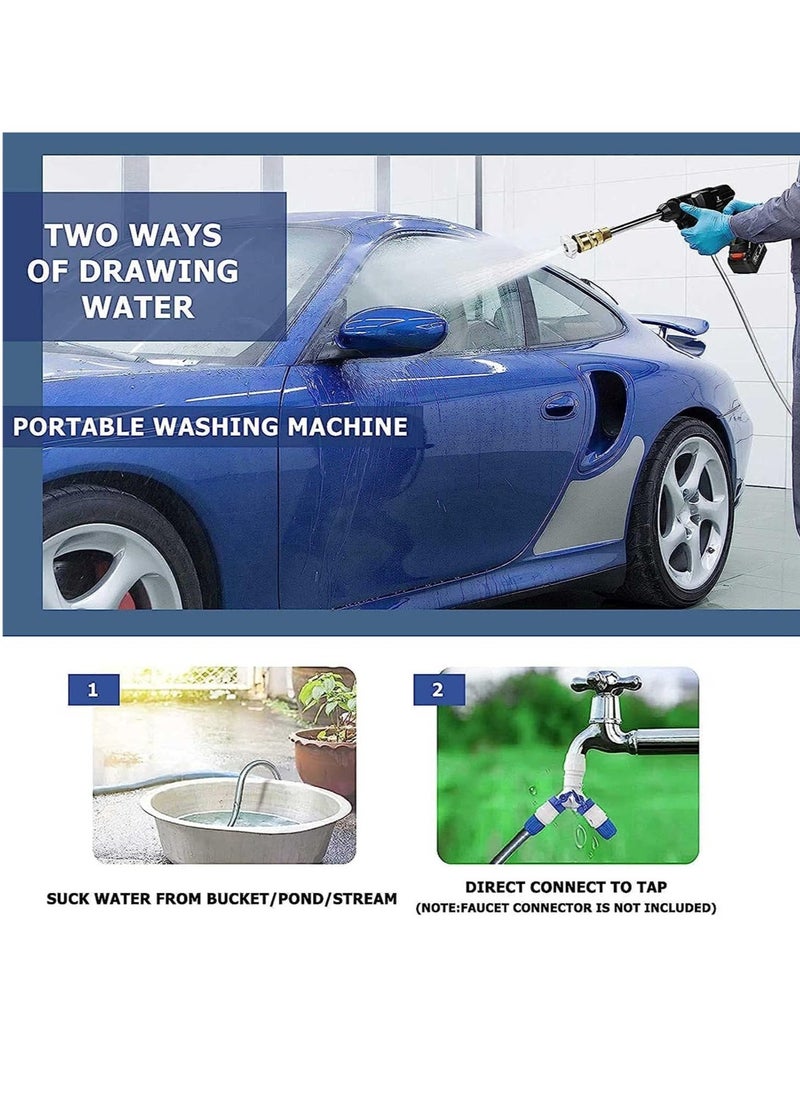 ELTRAZONE 24V Portable Cordless Pressure Washer – 5600mAh Mini Lithium Battery Powered Washer – Hand-Held Wireless Water Gun for Washing Cars, Watering Flowers, and Outdoor Cleaning – Lightweight and Convenient  - Image 4