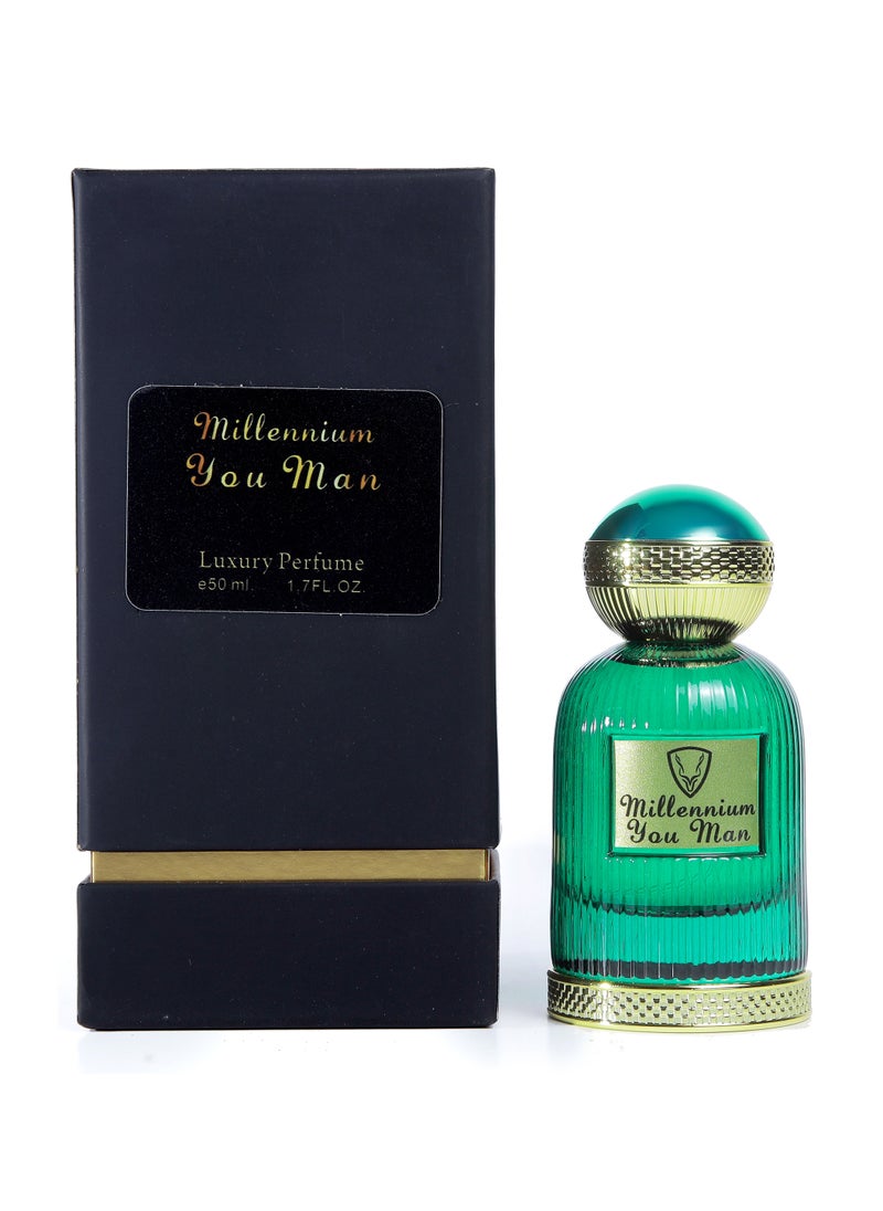 MILLENNIUM FRAGRANCES Millennium You Man Millennium Fragrances Fragrance for Men Perfume for Men Office Fragrance Office Perfume Amberwood Cedar and Guaiac Wood Chestnut Cinnamon Lavender Melon Mint  - Image 1