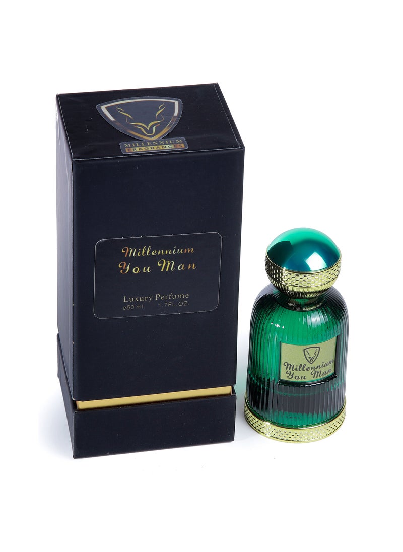 MILLENNIUM FRAGRANCES Millennium You Man Millennium Fragrances Fragrance for Men Perfume for Men Office Fragrance Office Perfume Amberwood Cedar and Guaiac Wood Chestnut Cinnamon Lavender Melon Mint  - Image 2