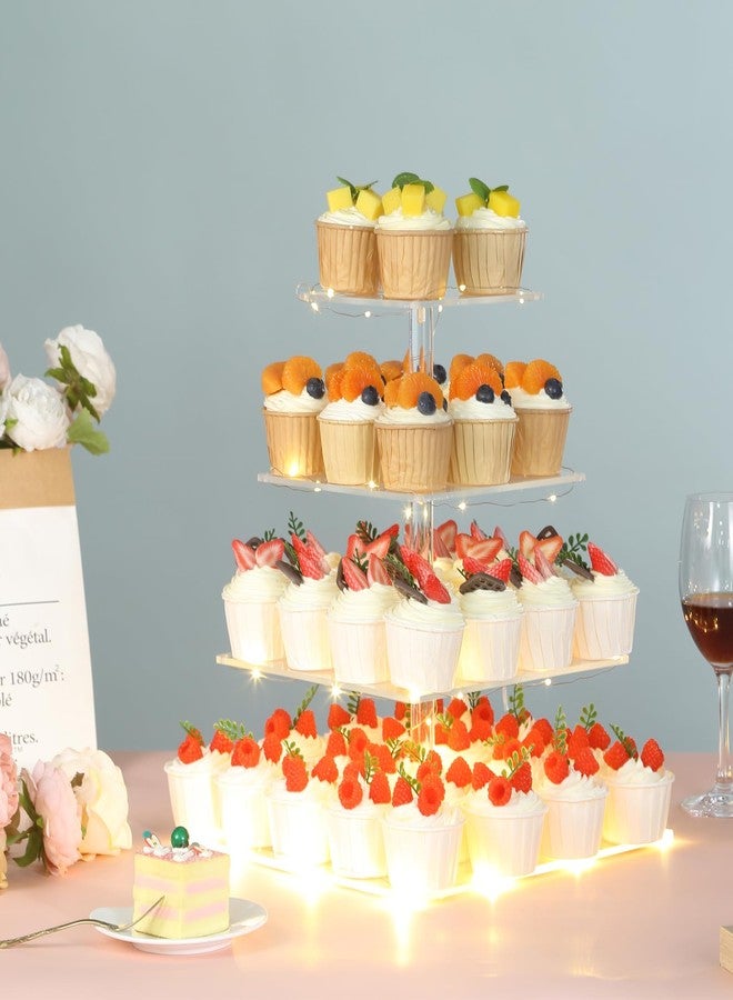 HENABLE 4 Tier Acrylic Cupcake - Image 4