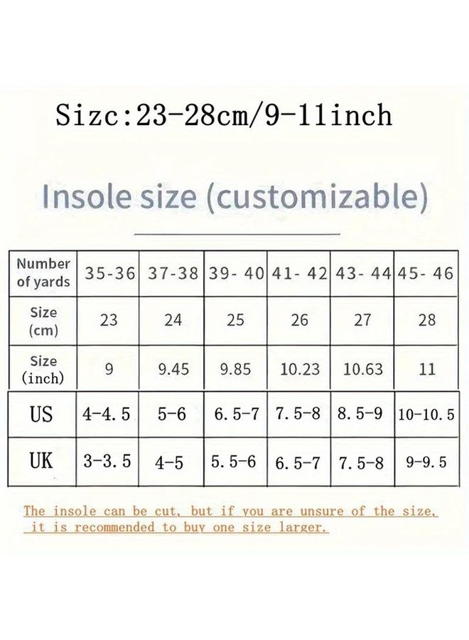 Black Ergonomic Shoe Insoles 35-36 EU Breathable Comfort for Running Walking - Image 3