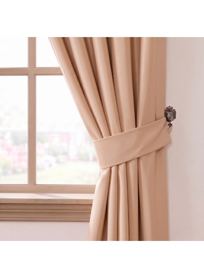 AMALI Elegant Blackout Curtains 2 Panel Set,16 Grommets, Size (L 274 x W 132) cm) for Living Room and Bedroom Shiny Polyester Fabric - Image 2